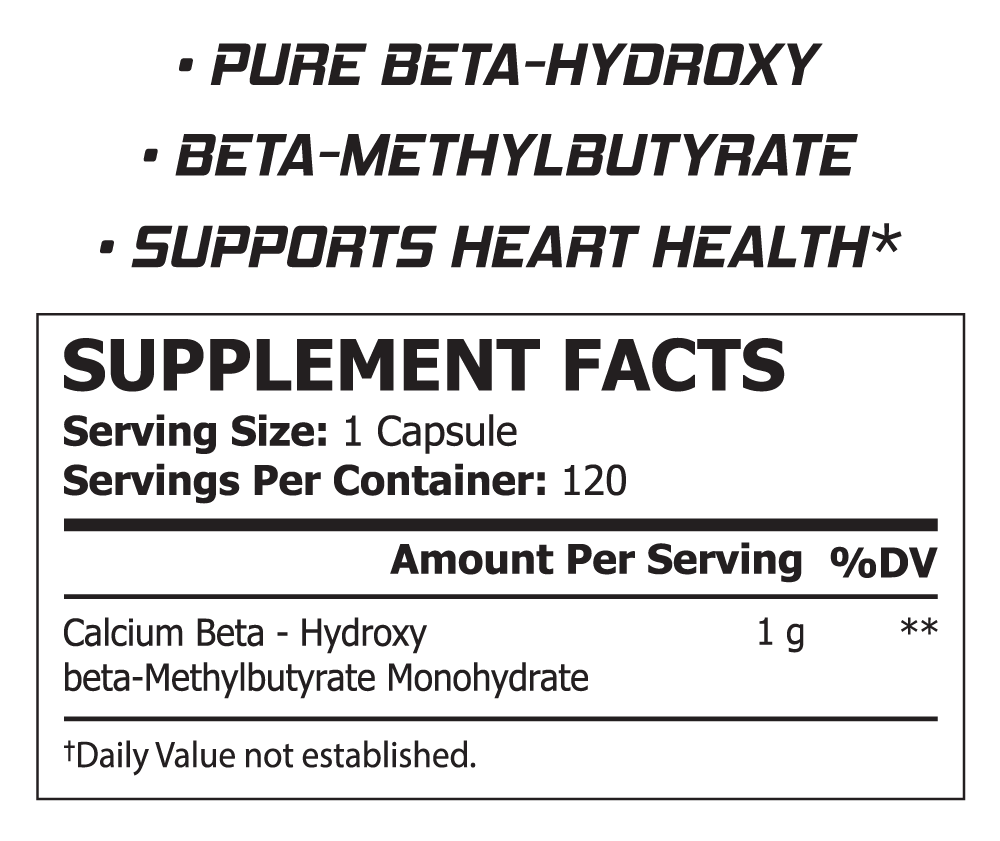 Pole Nutrition HMB 1000 Caps 120 Capsules