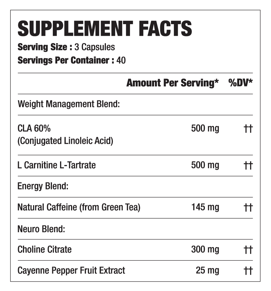 Pole Nutrition Quadlean Fat Burner 120 Capsules