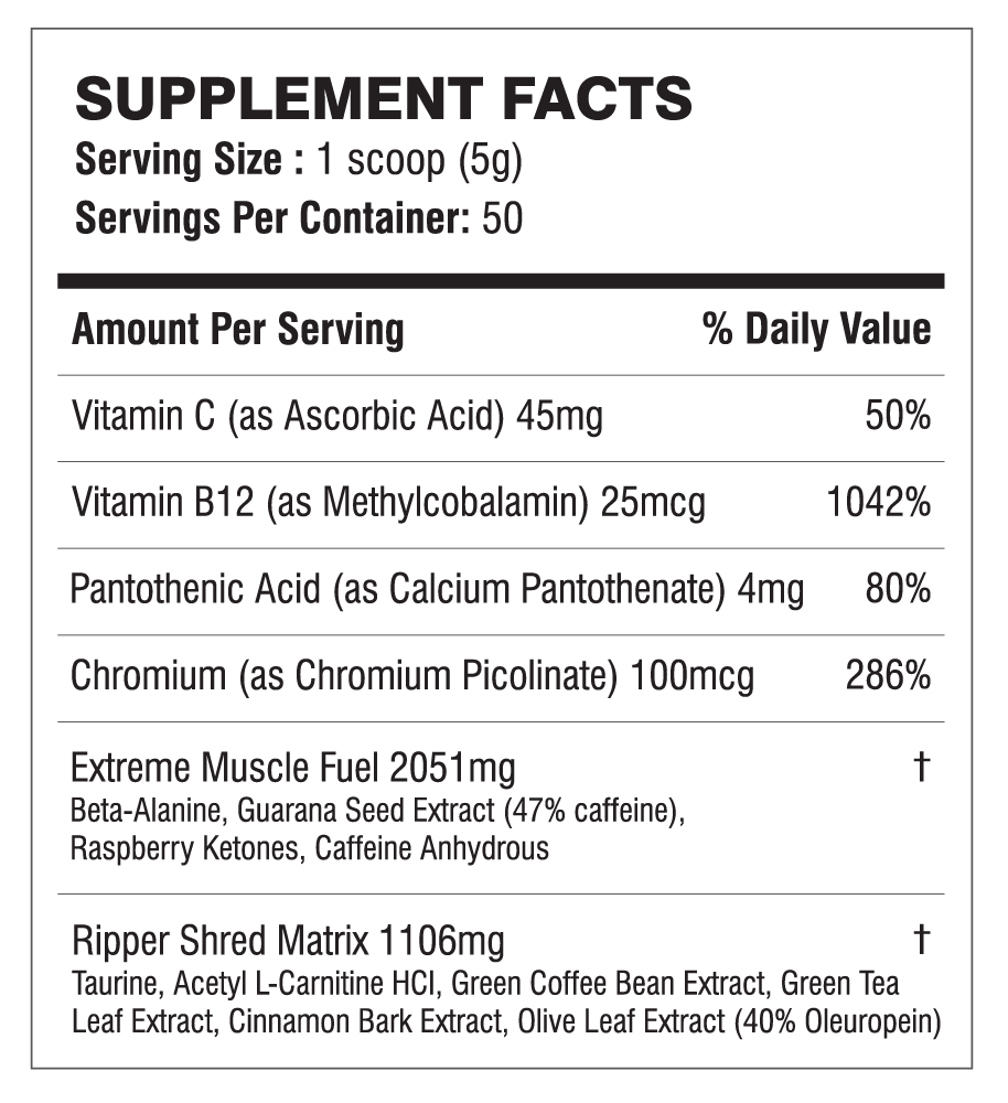 Pole Nutrition Ripper Fat Burner 50 Servings