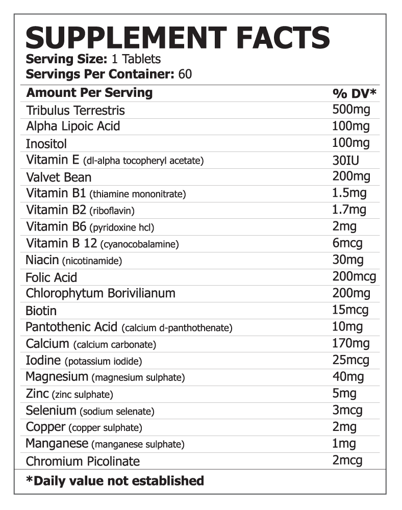 Pole Nutrition Testro Gold 60 Gold Tablets