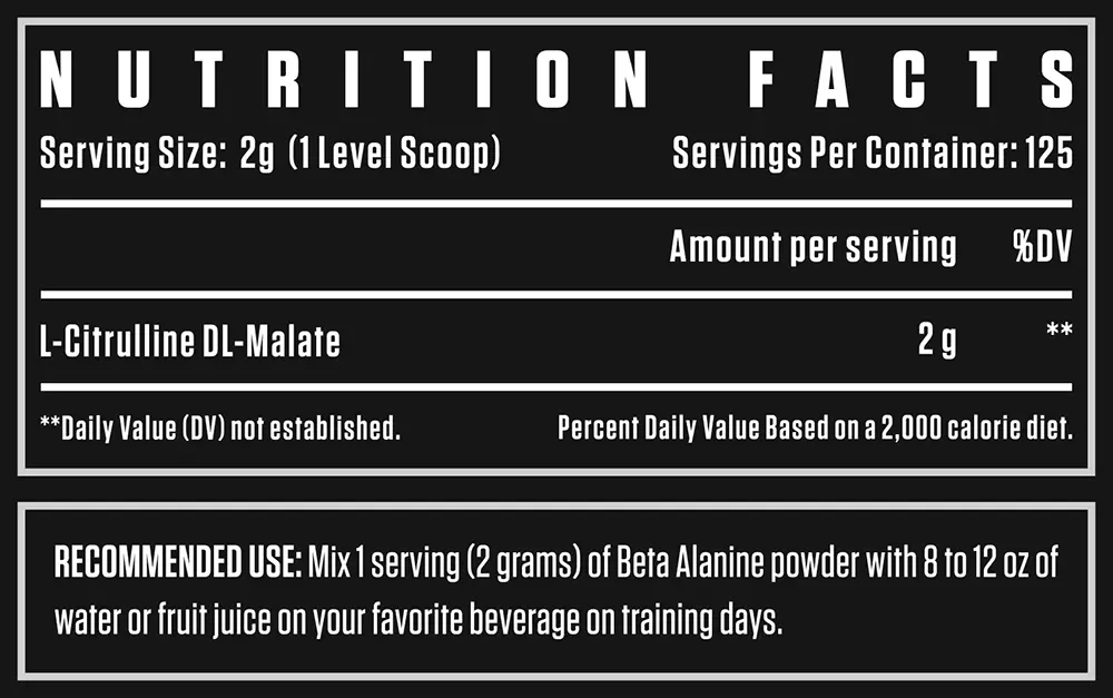 DJSS BLACK SERIES, CITRULLINE MALTE 250 GRAM 125 SERVING