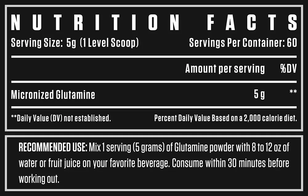 DJSS BLACK SERIES, GLUTAMINE 300 GRAM 60 SERVING