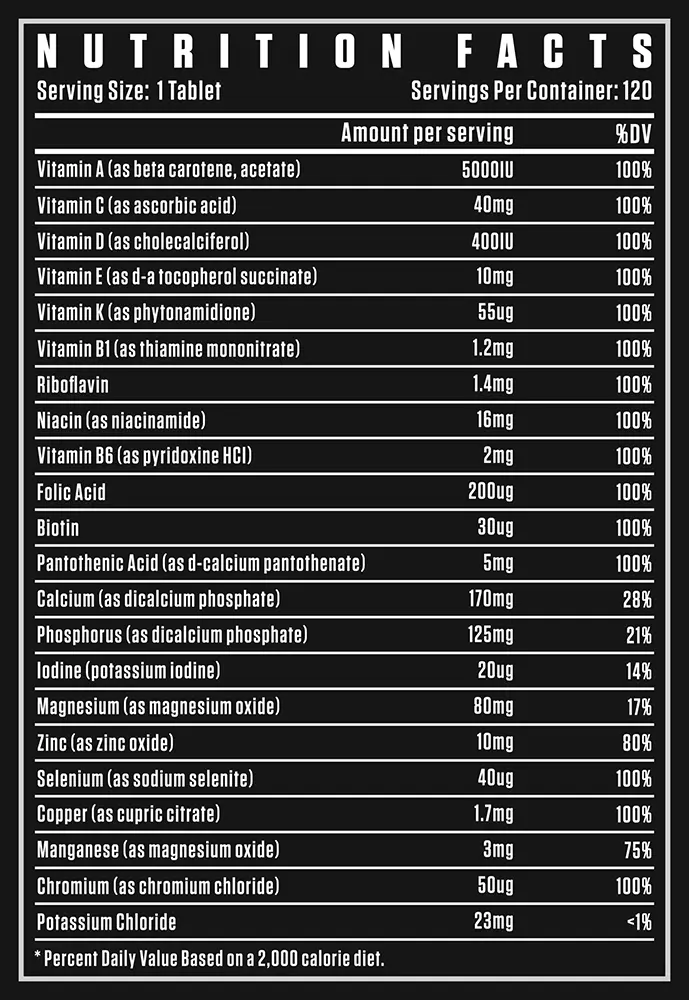 DJSS BLACK SERIES, MULTIVITAMIN 120 TABLETS
