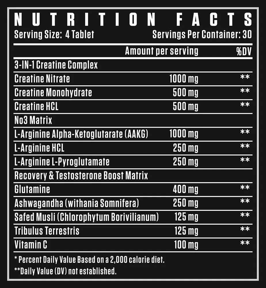 DJSS BLACK SERIES, MUSCLE GAIN SUPPORT 120 TABLETS